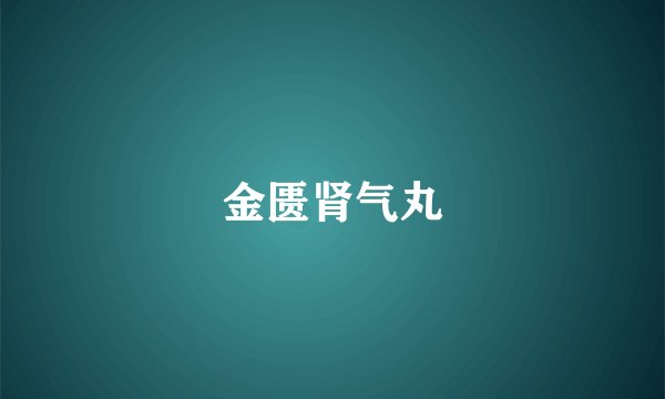金匮肾气丸