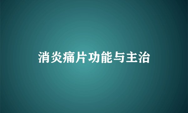 消炎痛片功能与主治