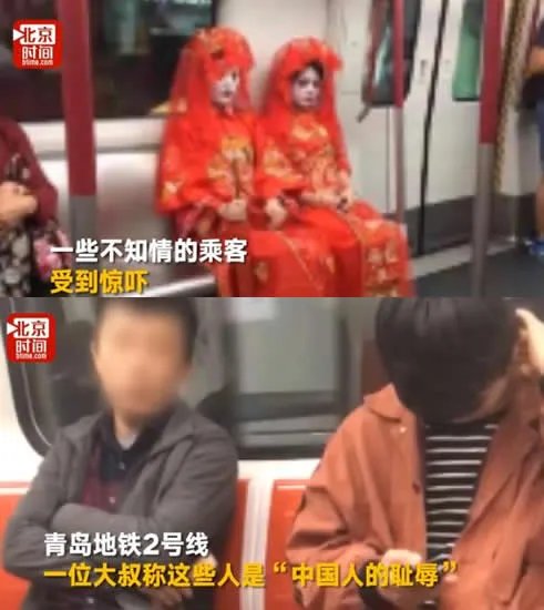 万圣节惊悚妆女孩:打扮诡异看着恐怖吓到大叔了