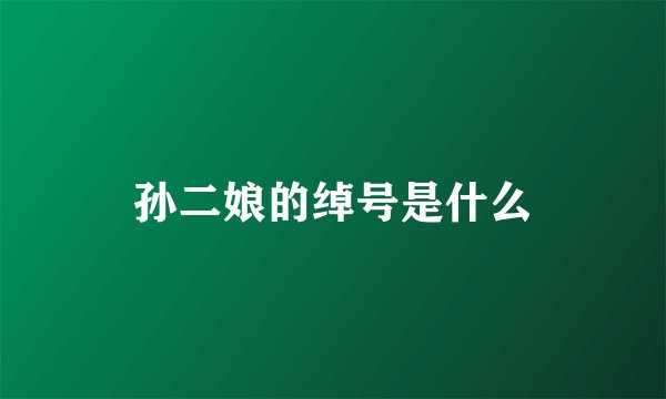 孙二娘的绰号是什么