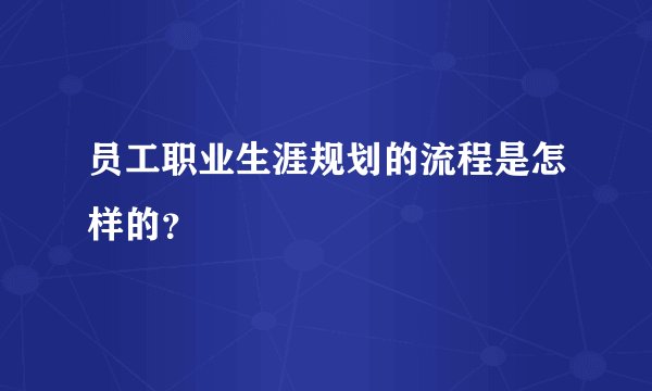 员工职业生涯规划的流程是怎样的？