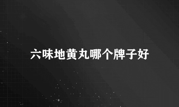 六味地黄丸哪个牌子好