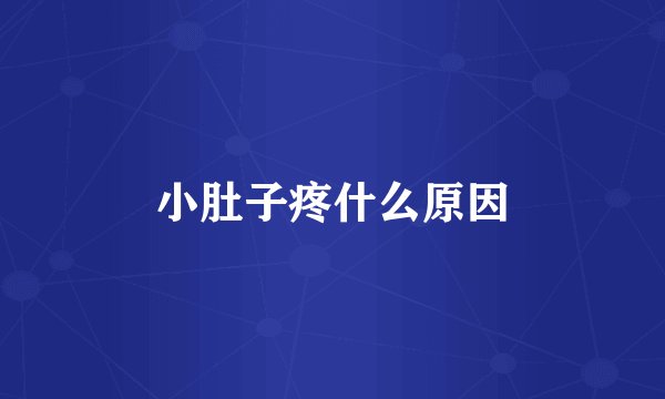 小肚子疼什么原因