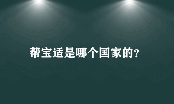 帮宝适是哪个国家的？