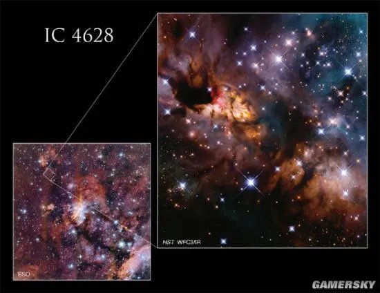 哈勃望远镜捕捉到对虾星云 6000光年外的恒星托儿所