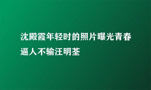 沈殿霞年轻时的照片曝光青春逼人不输汪明荃