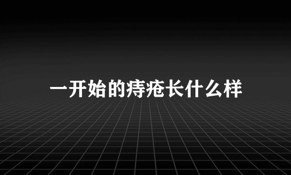 一开始的痔疮长什么样