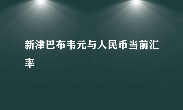 新津巴布韦元与人民币当前汇率