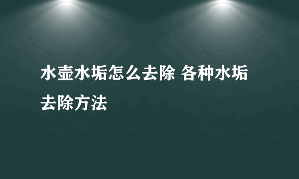 水壶水垢怎么去除 各种水垢去除方法