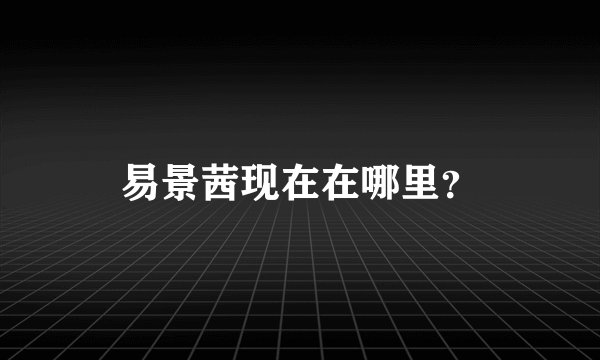 易景茜现在在哪里？