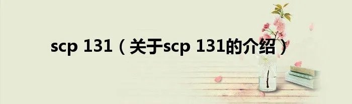 scp 131（关于scp 131的介绍）