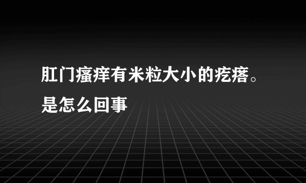 肛门瘙痒有米粒大小的疙瘩。是怎么回事