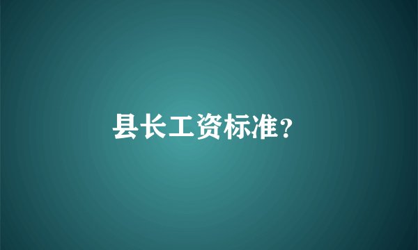 县长工资标准?