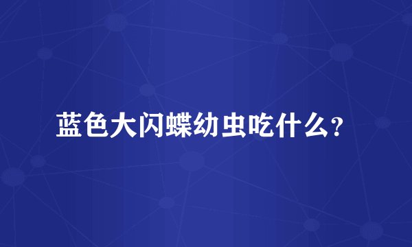蓝色大闪蝶幼虫吃什么？