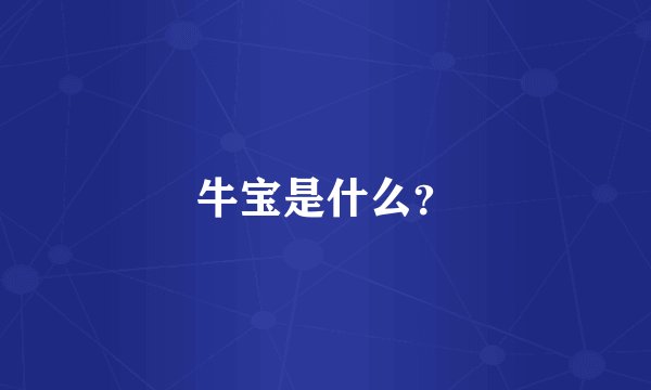 牛宝是什么？