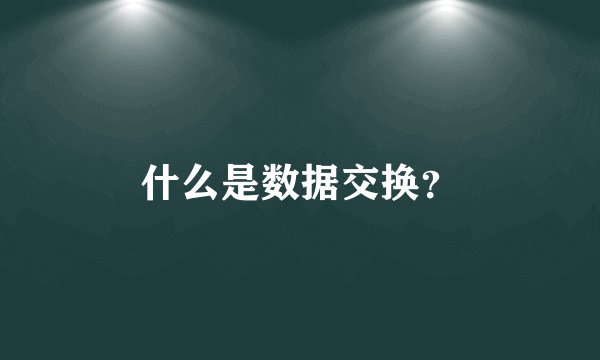 什么是数据交换?