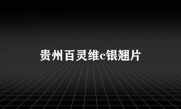 贵州百灵维c银翘片