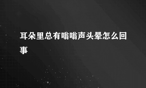 耳朵里总有嗡嗡声头晕怎么回事