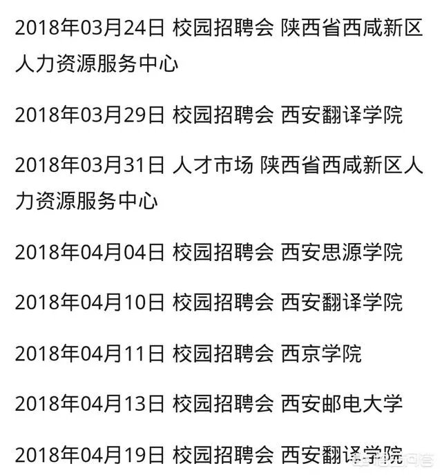 近期陕西哪些高校有校园招聘会?