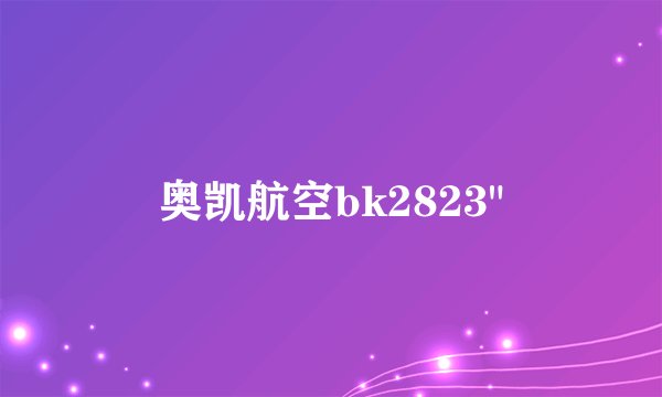 奥凯航空bk2823