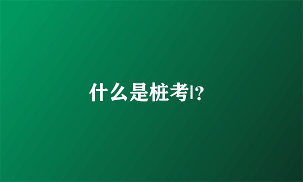 什么是桩考|？