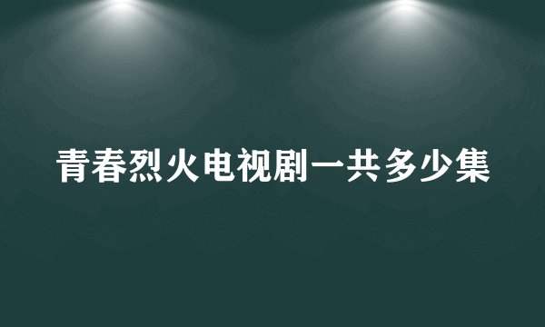 青春烈火电视剧一共多少集