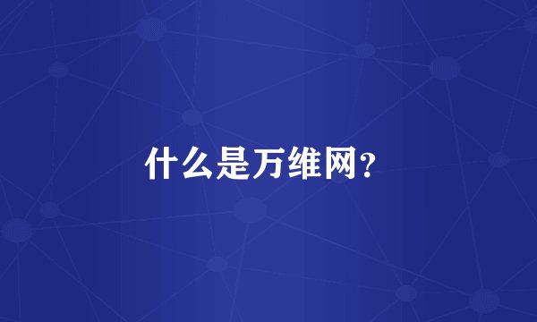 什么是万维网?