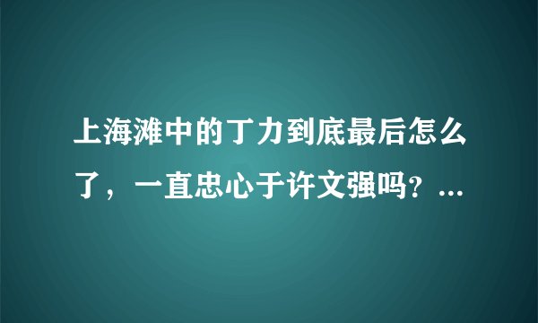 上海滩中的丁力到底最后怎么了,一直忠心于许文强吗?介绍详细一点