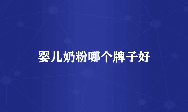 婴儿奶粉哪个牌子好