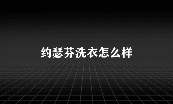 约瑟芬洗衣怎么样