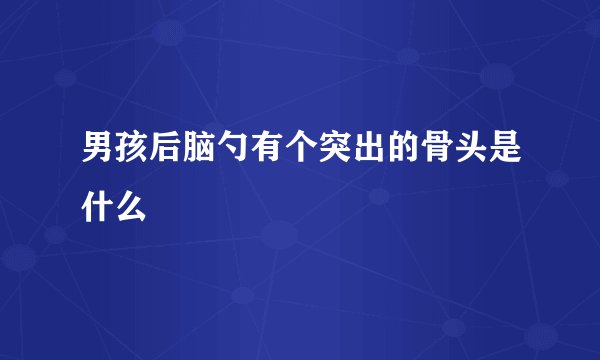 男孩后脑勺有个突出的骨头是什么