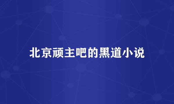 北京顽主吧的黑道小说