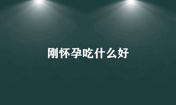 刚怀孕吃什么好