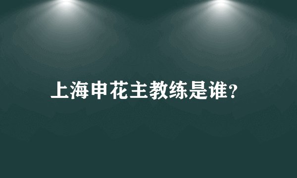 上海申花主教练是谁？