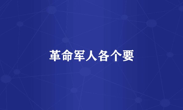 革命军人各个要