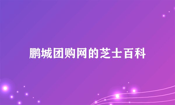 鹏城团购网的芝士百科