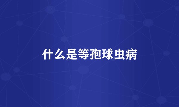什么是等孢球虫病