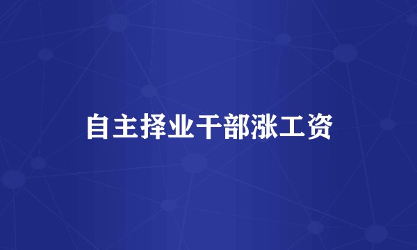 自主择业干部涨工资