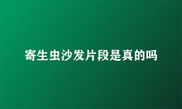 寄生虫沙发片段是真的吗