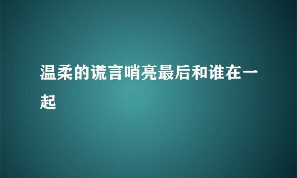 温柔的谎言哨亮最后和谁在一起