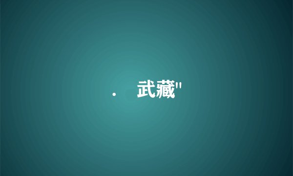 .肏武藏