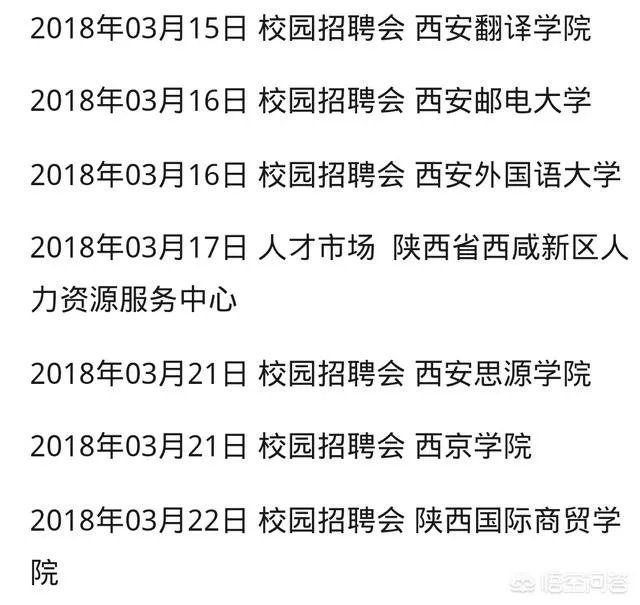近期陕西哪些高校有校园招聘会?