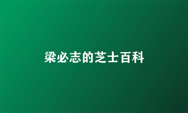 梁必志的芝士百科