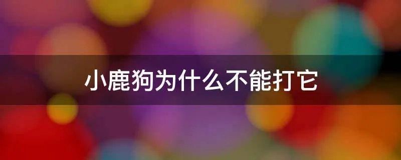 小鹿狗为什么不能打它