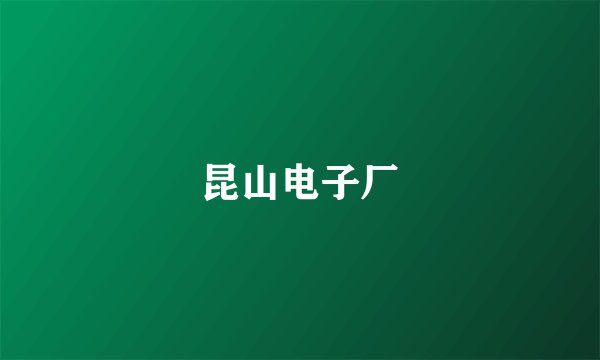 昆山电子厂