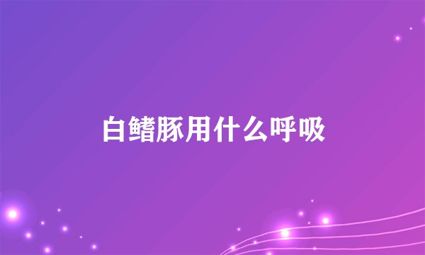 白鳍豚用什么呼吸