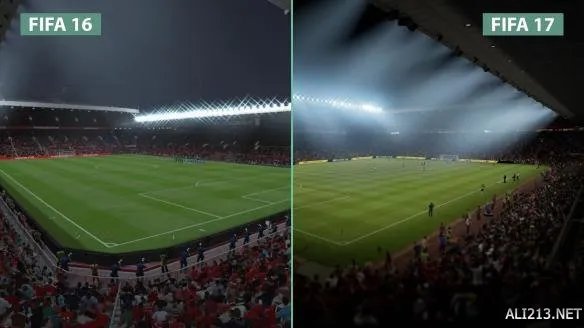 《FIFA17》与《FIFA16》画面对比 简直“面目全非”