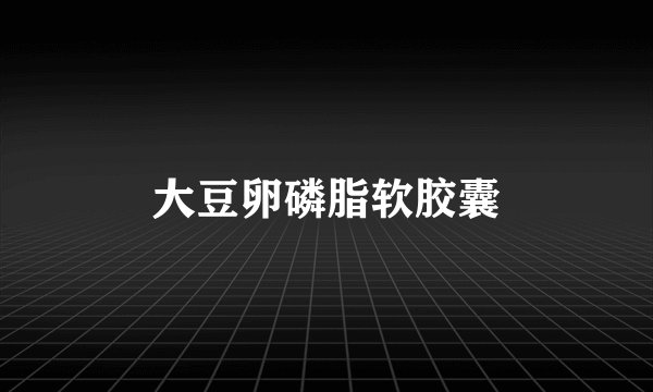 大豆卵磷脂软胶囊