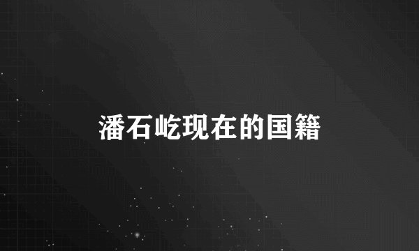 潘石屹现在的国籍
