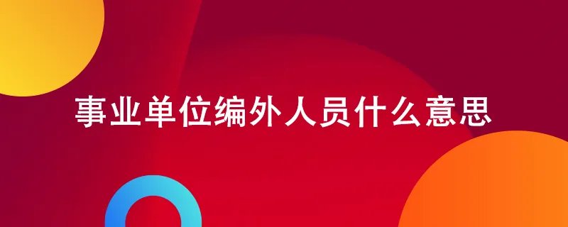 事业单位编外人员什么意思